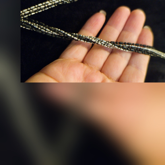 Sparkly Tassel Tie Necklace - Effortless Glam -Gorgeous Necklace - Picture 4 of 11